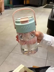 City Goods 800ML Cool Water Bottle Leakproof Straw Cups with Handle