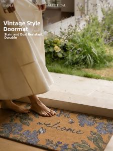Anti-slip Wear-resistant Quick Drying Water Absorbent American Retro Style Door Mat