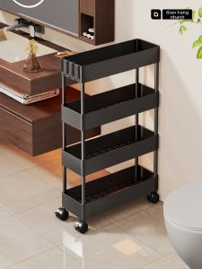 Bathroom Storage Shelf Trolley Organizer