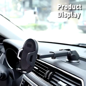 Adjustable 360 degree Rotation Long Neck One-touch Smartphone Windshield Dashboard Phone Holder Suction Cup Car Mount