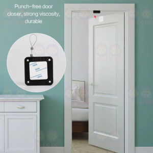 Auto Door Closer Punch Free Door Close Cable String Hydraulic Door Closer Penutup Pintu Automatik 自動關門器 免打洞自动伸缩关门器 F05