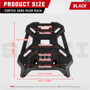Motorcycle Rear Luggage Bracket For ZONTES 368G 2024 2025 2026 Aluminum Alloy Tail Box Cargo Rack Seat Backrest Accessories