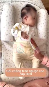 Đệm Gối Chống Trào Ngược Sơ Sinh IQKAO Kèm Gối Chặn Giúp Bé Ngủ Ngon Hỗ Trợ Tiêu Hóa Chống Nôn BI01