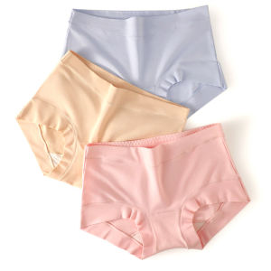 Elastic Comfortable Simple Solid Color Seamless Breathable Antibacterial Womens Underwear