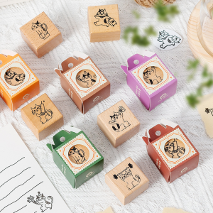 Gimue | Cute Cat Daily Retro Japanese Handmade Stamp Rubber Stamp