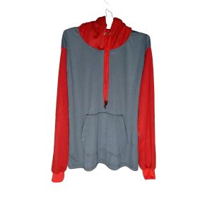 Hoodie Jumper Cowok Cewek Kombinasi Warna Abu-abu Muda dan Merah Ukuran ALL Size Bahan TC/PE