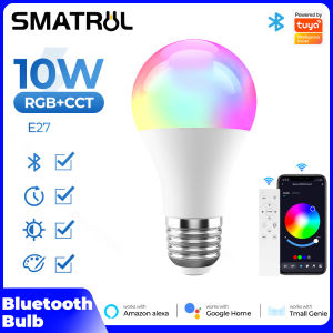 SMATRUL Bóng Đèn Bluetooth Không Dây 5.0 Đèn Thông Minh 10W E27 Cuộc Sống Thông Minh (Tuya) Ứng Dụng Điều Khiển Đèn LED RGB + CW + WW Mờ Chất Lượng Cao Đèn Đổi Màu Hỗ Trợ Điều Khiển Từ Xa Bluetooth Cho Gia Đình Trang Trí Ngày Lễ