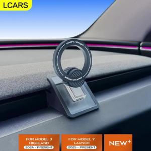 LCARS | Anti Vibration Magnetic Phone Car Mount For Tesla Model Y Launch 2025 and Model 3 Highland 2024 Car Phone Holder