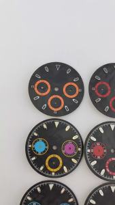 29.5mm VK63 Dial Carbon Fiber Dial High Quality VK63 Dial Green Luminous Dial Watch Accessories Fits VK63 Movement