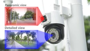 Vstarcam CS669DR-PRO (เลนส์คู่) 3.0MP ( รองรับ WiFi-5G ) กล้องวงจรปิดไร้สาย กล้องนอกบ้าน Outdoor ภาพสี มีAI+ คนตรวจจับสัญญาณเตือน