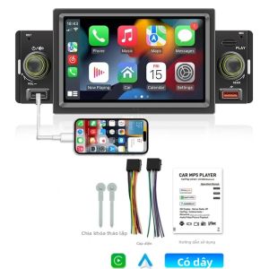 Đầu Phát Đa Phương Tiện Ô Tô 1 DIN Với Màn Hình Cảm Ứng 5 Hỗ Trợ Carplay Android Auto Mirrorlink Định Vị USB FM Camera Hậu Đầu Vào Đa Năng Âm Thanh Ô Tô