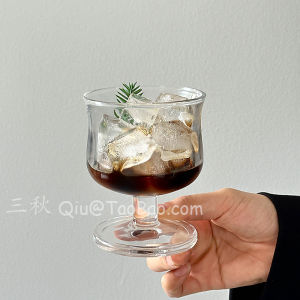 Sanq Vintage Bubble Glass Short Foot Cup Beverage Coffee American Ice Champagne Drinking Water Cup Nordic Style Transparent: A Comprehensive Guide