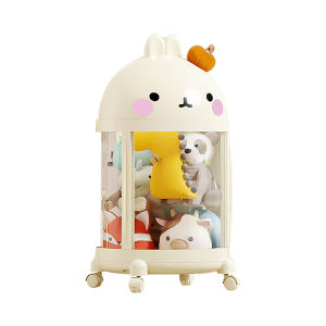 SIVASS | Thùng Lưu Trữ Trong Suốt Đường Kính Lớn cho Đồ Chơi Bông của Trẻ Em có Cửa Trượt