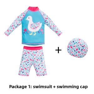 HUANKE | Childrens Long Sleeve Princess Style UV Protection Quick-Dry Bikini