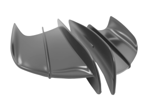 1 Pair Universal Motorcycle Winglet Side Wings Fittings for Honda Yamaha and all Motorcycles Carbon Fiber Look Wind Wings