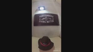 Topi SANGALAKI Summer Hat Brown List Merah