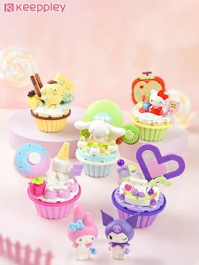 【Keeppley Sanrio Small Cake SANRIO Building Blocks Series】Assembled Building Blocks Toy Big Ear Dog Kulomi Girls Gift Collection Sanrio Building Blocks Series