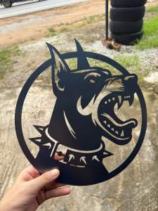 เหล็กฉลุลายรูปหมา หนา 1.2mm เหล็กฉลุลายตกแต่งประตูบ้าน ตกแต่งเหล็กดัด