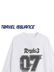 Áo Thun Cotton Dài Tay Cổ Tròn in Số Hip Hop Cổ Điển Đa Năng Rộng Rãi Cho Nam Và Nữ Mùa Thu Thường Ngày