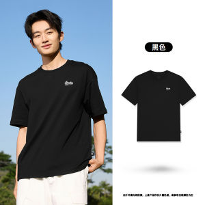  Mens Short Sleeve T-Shirt Pure Cotton Casual round Neck Sportswear Breathable Loose Fit Printed Letter Pattern