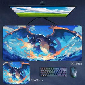 Premium Rubber Mouse Mat Cartoon Anime Large Size Pokémon Rubber Edge Lock Mouse Mat Student Wrist Table Mat Cute Mousepad Anime