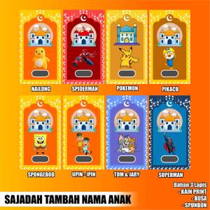 SAJADAH ANAK FREE NAMA | SAJADAH ANAK TAMBAH NAMA | SAJADAH ANAK CUSTOM | SAJADAH ANAK | SAJADAH ANAK LUCU | SAJADAH KARTUN