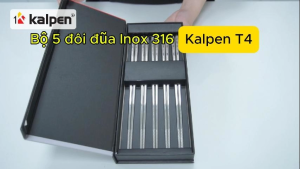 Bộ 5 đôi đũa Inox 316 Kalpen T4 hàng chính hãng