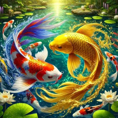 Momoart Diamond Painting Fish Animal Picture Of Rhinestones DIY Mosaic Flower Cross Stitch Kits Diamond Embroidery Handicraft