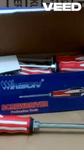 Obeng Plus Minus Bolak Balik Magnet Obeng USA America Obeng American 2 In 1 Gagang Karet