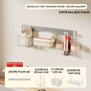 josogo | Giá Đựng Phòng Tắm Treo Tường Không Cần Khoan Inox
