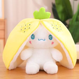 Lovely Cinnamoroll Shapeshifting Carrots and Strawberries Pineapple Plush toys Funny Holiday Gifts For Kids