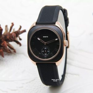 Jam Tangan Wanita Sporty Quartz Analog Mirete Original Water Resistant Mewah Elegan Sporty Olahraga // Tali Rubber