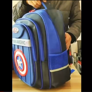 Waterproof Lightweight 3D Captain America Kid School bag Spine Protection Load Reduction Large Capacity Primary School Students bag Backpacks