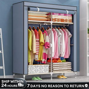 ORDNEVO Easy to assemble wardrobe Zipper Wardrobe Multifunctional Simple Clothe Portable Modern Fabric Wardrobe