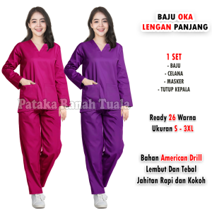 Baju OK Medis & Baju Scrub Medis Lengan Panjang