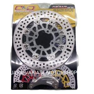 PIRINGAN CAKRAM DEPAN CND DELKEVIC SERIES FULL CNC FLOATING STAINLESS DISC 260MM LOBANG 4 FRONT + BREKET CNC PNP MIO SMILE SOUL/ XEON/ FINO/ SPACY/ JUPITER Z/ VEGA/ F1ZR