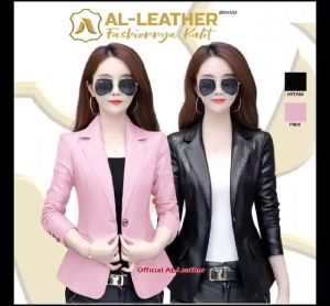 AL-Leather Blazer Kulit Wanita Virgo Casual Formal