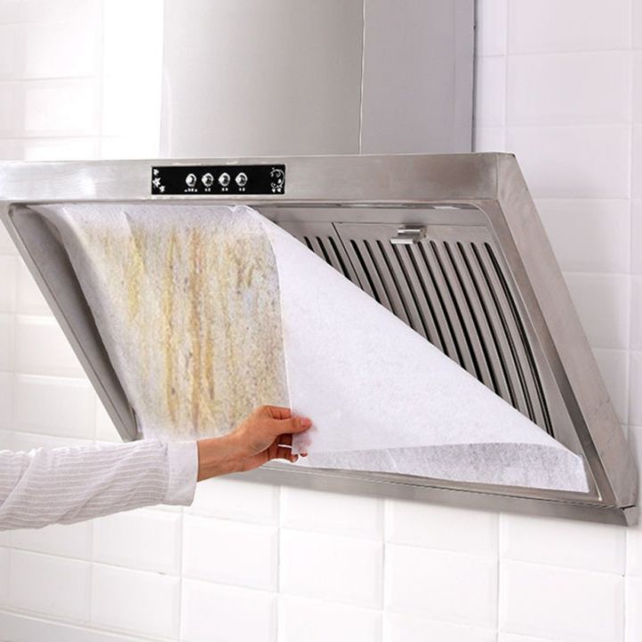 12pcs Disposable Kitchen Hood Oil Filter Paper Nonwoven Oil-Absorbing ...
