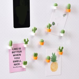 【Anglebabylife】3D Cute Message Board Reminder Refrigerator Magnet Button Cactus