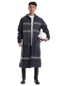 Reflective Labor Insurance Raincoat Long Full Body Rainproof Men Female Single Security Poncho Thickened One-Piece Adult New
