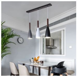 【Warranty】Modern 3-Light Wood Pendant Light Ceiling Lamp Fixture Chandelier For Kitchen Table Dining Room lights For Room At Night Design Drop Lights For Ceiling Chandelier Light Modern Design Ceiling Lights For Bedroom