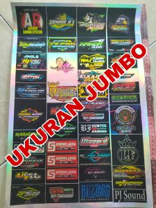 Stiker Sound | Stiker Hologram | Stiker 1 Lembar | Stiker Pack Ukuran 31cmx47cm JUMBO