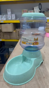 Bekas Makanan Minuman Kucing Pets Pet Feeder Waterer Cats 3.8 L 宠物喂食器