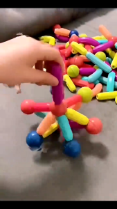 25/36/42/64 DIY Mainan Magnet Stick Balls Magnetic Building Blocks Puzzle Kreatifitas Toys Edukasi Mainan Dengan Kotak