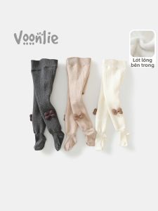VOONLIE | Quần Leggings Dày Chống Lạnh Màu Trắng