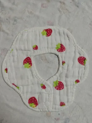 Infant 8-layer cotton gauze bib comfortable and absorbent suitable for feeding and nursing reversible