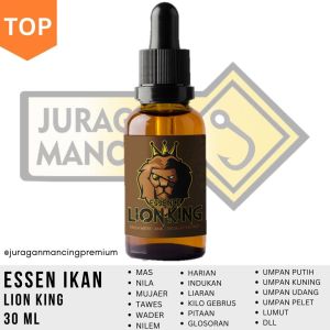 PAKET SUPER 2 BOTOL | ESEN ESSEN ESSENCE JM PREMIUM 30 ML | LION KING 30 ML | ESSEN IKAN MAS NILA LELE MUJAIR BAWAL TOMBRO TAWES PATIN GURAME | ESSEN GALATAMA LOMBA INDUKAN BABON HARIAN IKAN RAME ALAM LIARAN | ESSEN STRIKE JUARA MANCING