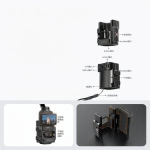 Ulanzi | Universal DJI Pocket 4/3 Expansion Cage Mounting Plate Quick Release Base Camera Protection Kit