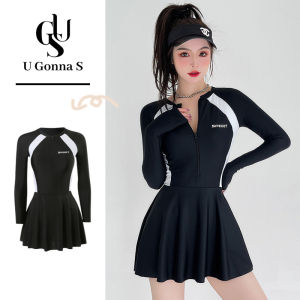 Áo Tắm Cho Phụ Nữ đồ bơi tay dài Cho váy nữ Phong Cách trang phục bơi Cho Phụ Nữ phong cách Hàn Quốc Áo Tắm Phụ Nữ Một Mảnh Dây Kéo thời trang gợi cảm Bảo Thủ áo tắm giảm béo 2024 Mới Thiết Kế