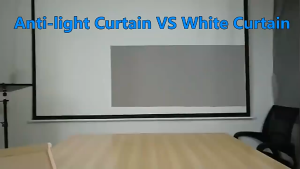Layar Proyektor Tirai Anti-Light Ambient Screen Curtain Projector Screen 16:9 72" Anti Light Curtain Reflective Fabric Cloth